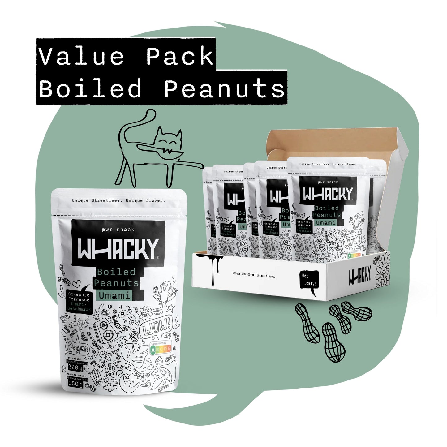 Boiled Peanuts Umami 6x 220g