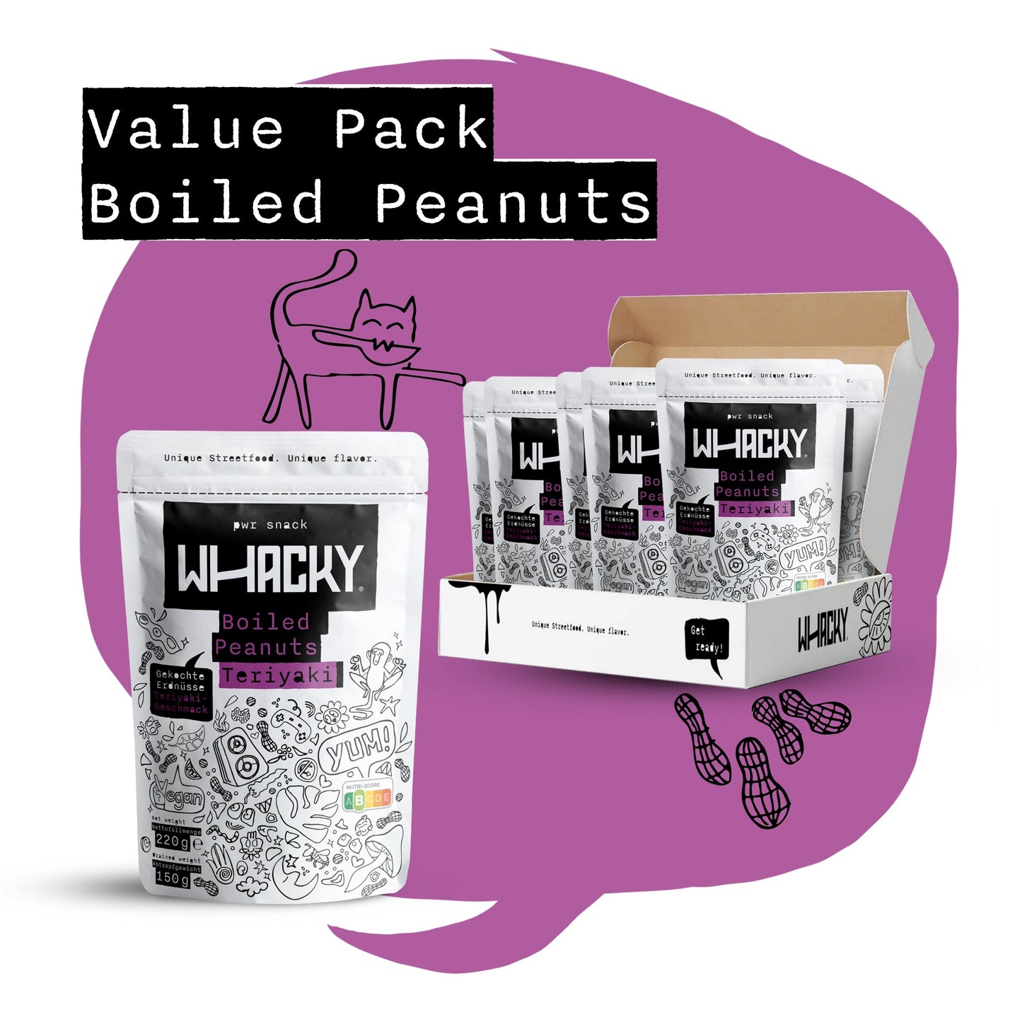 Boiled Peanuts Teriyaki 6x 220g