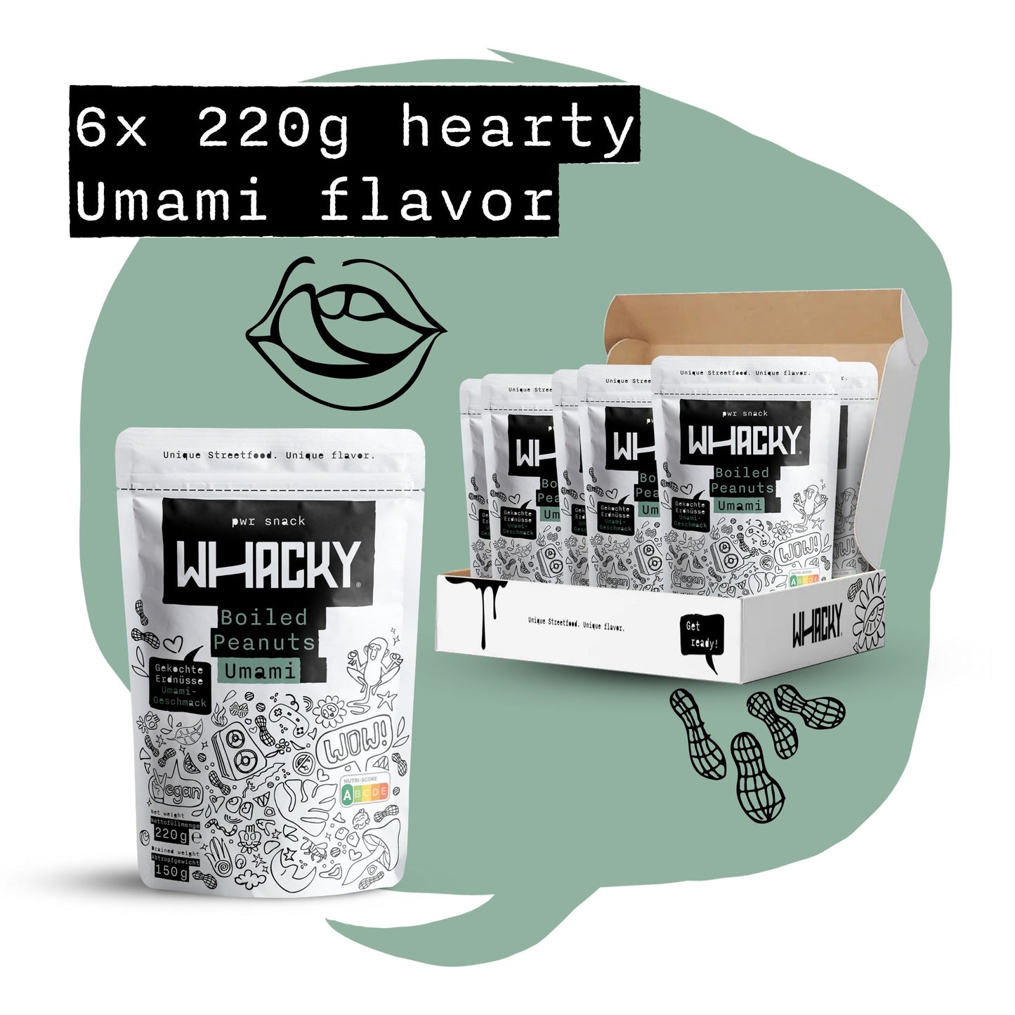 Boiled Peanuts Umami 6x 220g