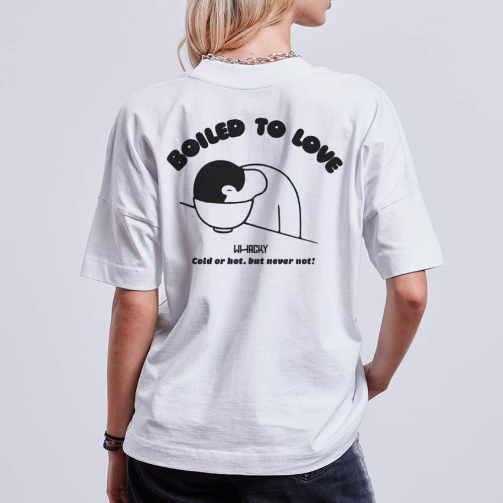 Unisex T-Shirt Bio-Baumwolle - Boiled to Love - Weiß